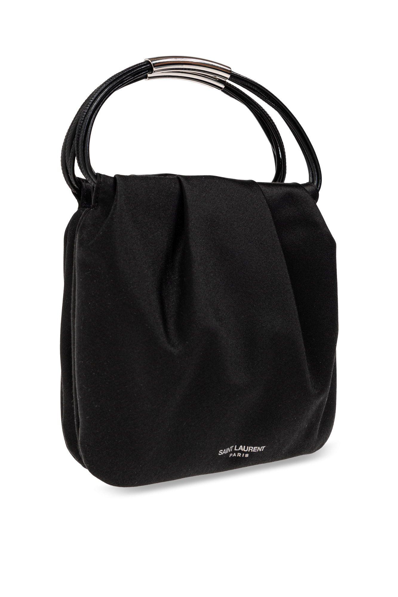 【SAINT LAURENT】MINI DRAWSTRING TOTE BAG Black Handbag Drawstring Mini Saint Laurent